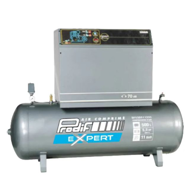 Compresseur silencieux 500 litres 5,5cv 400V