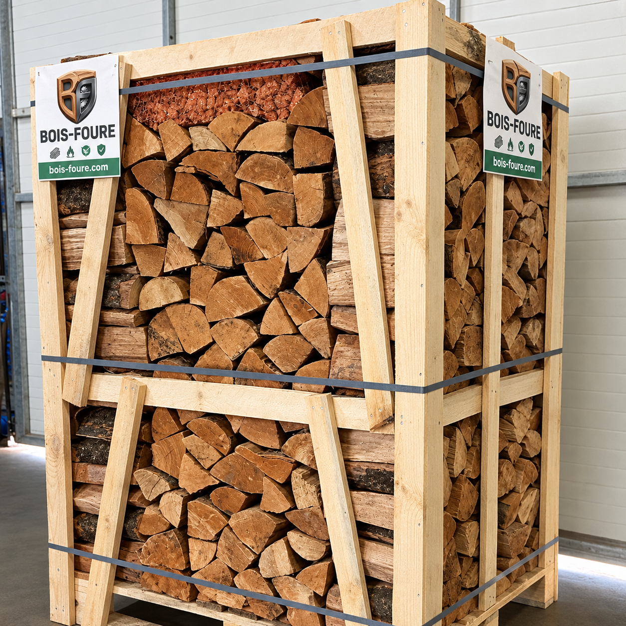 Caisse de bois de chauffage en hêtre séché au four de GRANDE qualité supérieure – Image 3